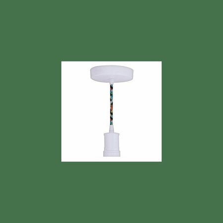 HAPPYLIGHT 1-Light White Contemporary Pendant Socket and Canopy HA2796691